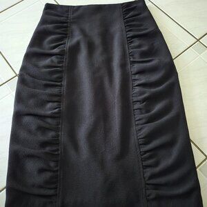 Nanette Lepore Black Ruched Skirt 2